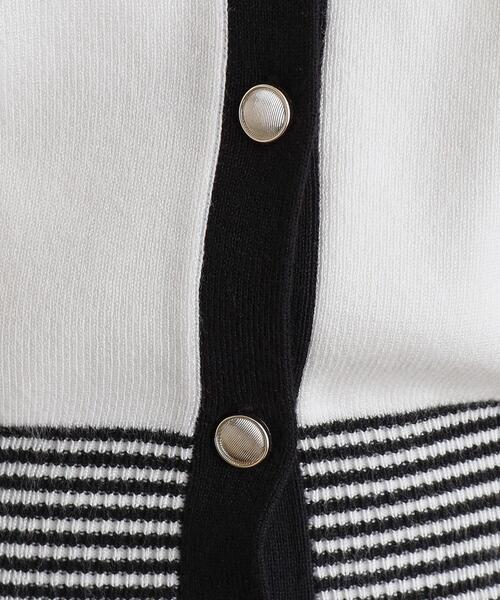 grove（グローブ）の「バイカラーコンパクトカーディガン（カーディガン/ボレロ・レディース・オフホワイト/グレー/ライトベージュ/ネイビー・01/02/03/04/05）」の8枚目の写真