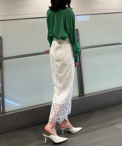 クロスネックボリュームブラウス（シャツ/ブラウス）｜anuans（ア