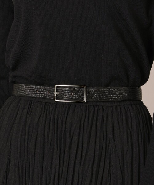 MACKINTOSH LONDON（マッキントッシュ ロンドン）の「スクエアバックルアジャストベルト（ベルト・レディース・ベージュ/ブラック・FREE）」の3枚目の写真