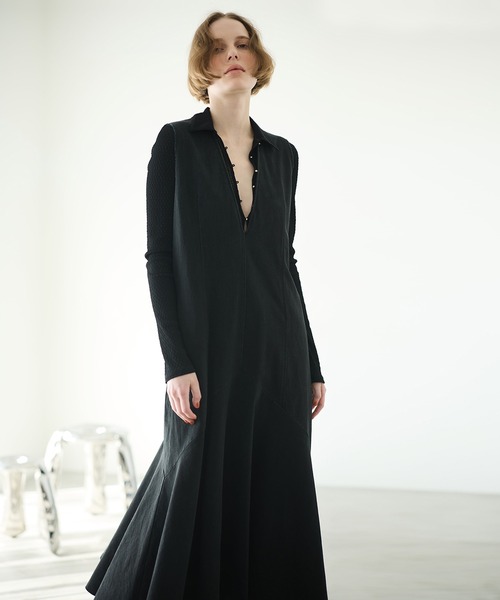 LE CIEL BLEU(ルシェルブルー)の「シアーラッセルカットトップス / Sheer Russel Cut Tops(Tシャツ/カットソー・レディース・チャコールグレー/ブラック/ライトイエロー・36)」の4枚目の写真