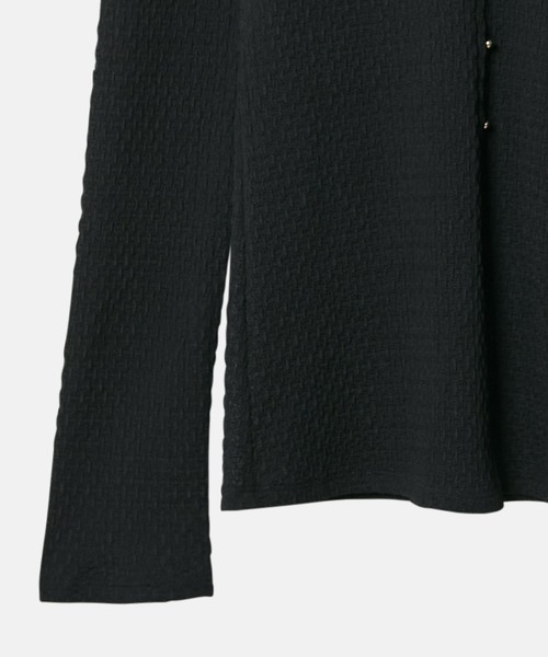 LE CIEL BLEU(ルシェルブルー)の「シアーラッセルカットトップス / Sheer Russel Cut Tops(Tシャツ/カットソー・レディース・チャコールグレー/ブラック/ライトイエロー・36)」の7枚目の写真