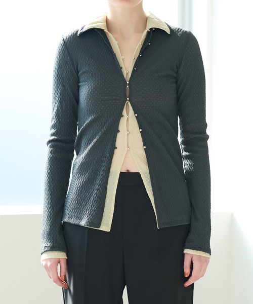 ルシェルブルーヒョウ柄トップス セール】シアーラッセルカットトップス / Sheer Russel Cut Tops