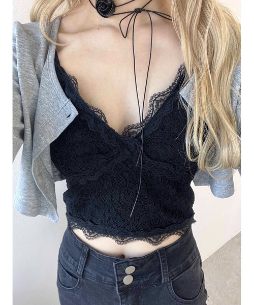 PHILLY(フィリー)の「【PHILLY】レースキャミソール(キャミソール・レディース・アイボリー/ブラック・FREE)」の3枚目の写真