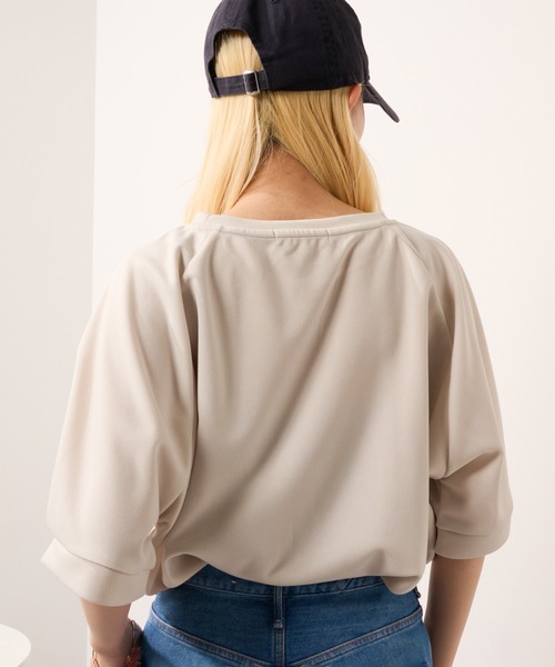 U.S. POLO ASSN.(ユーエスポロアッスン)の「【U.S. POLO ASSN.】ワンポイントクルードルマンプルオーバーTシャツ(Tシャツ/カットソー・レディース・ネイビー/アイボリー/グリーン・FREE)」の8枚目の写真