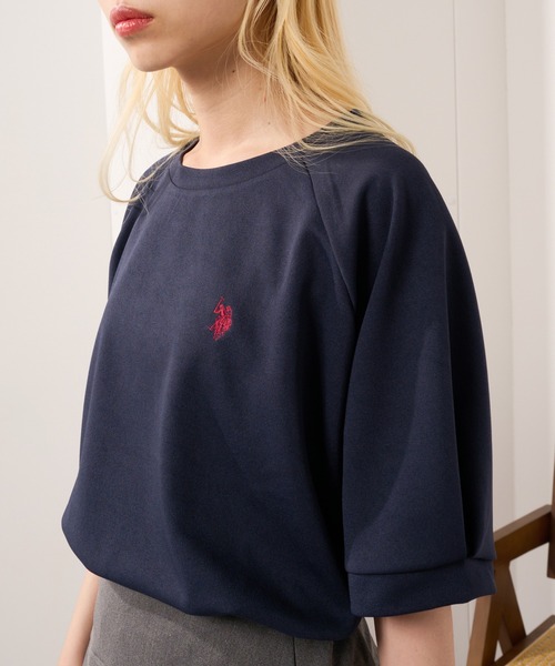 U.S. POLO ASSN.(ユーエスポロアッスン)の「【U.S. POLO ASSN.】ワンポイントクルードルマンプルオーバーTシャツ(Tシャツ/カットソー・レディース・ネイビー/アイボリー/グリーン・FREE)」の22枚目の写真