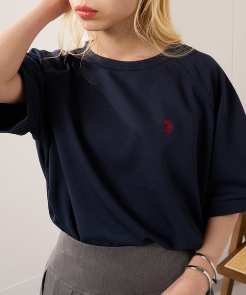 U.S. POLO ASSN.(ユーエスポロアッスン)の「【U.S. POLO ASSN.】ワンポイントクルードルマンプルオーバーTシャツ(Tシャツ/カットソー・レディース・ネイビー/アイボリー/グリーン・FREE)」の20枚目の写真