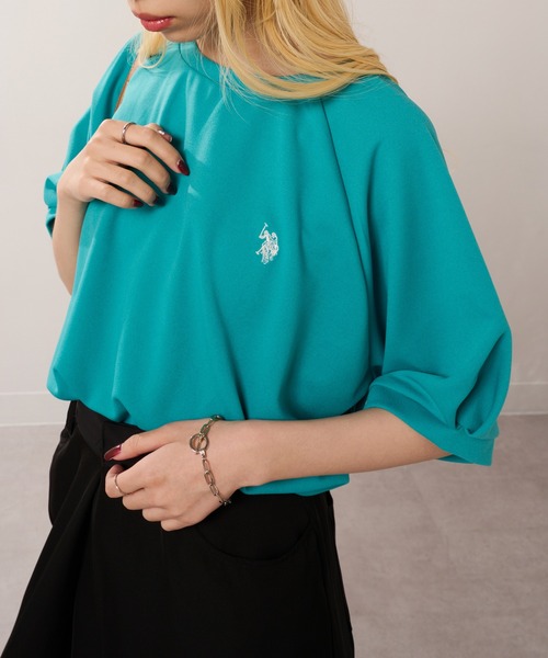 U.S. POLO ASSN.(ユーエスポロアッスン)の「【U.S. POLO ASSN.】ワンポイントクルードルマンプルオーバーTシャツ(Tシャツ/カットソー・レディース・ネイビー/アイボリー/グリーン・FREE)」の13枚目の写真