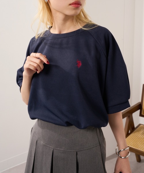 U.S. POLO ASSN.(ユーエスポロアッスン)の「【U.S. POLO ASSN.】ワンポイントクルードルマンプルオーバーTシャツ(Tシャツ/カットソー・レディース・ネイビー/アイボリー/グリーン・FREE)」の19枚目の写真