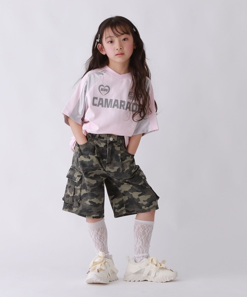 10C REPIPI(ジューシーレピピ)の「【10C REPIPI】ハーフカーゴパンツ(その他パンツ・キッズ・ブルー/カモフラージュ・110cm/130cm/120cm)」の4枚目の写真