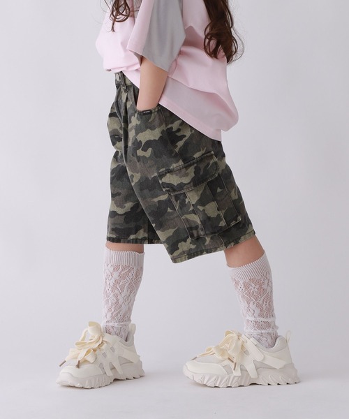 10C REPIPI(ジューシーレピピ)の「【10C REPIPI】ハーフカーゴパンツ(その他パンツ・キッズ・ブルー/カモフラージュ・110cm/130cm/120cm)」の7枚目の写真