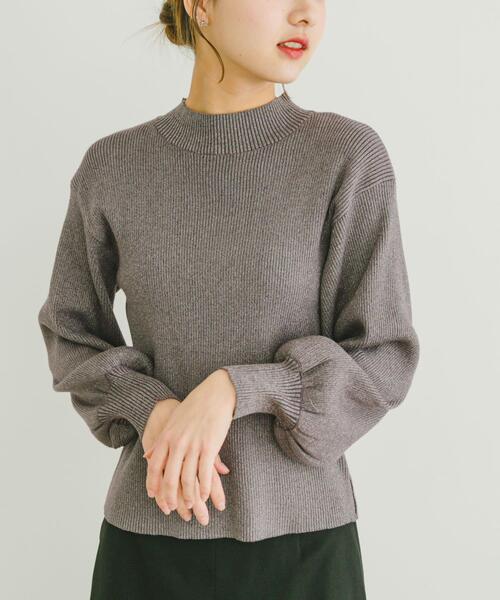 ITEMS URBANRESEARCH（アイテムズ アーバンリサーチ）の「ラメリブニットプルオーバー（ニット/セーター・レディース・パープル/ブラック/アイボリー・FREE）」の3枚目の写真
