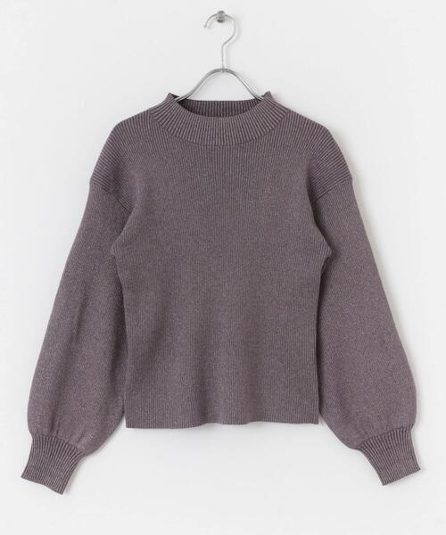 ITEMS URBANRESEARCH（アイテムズ アーバンリサーチ）の「ラメリブニットプルオーバー（ニット/セーター・レディース・パープル/ブラック/アイボリー・FREE）」の14枚目の写真