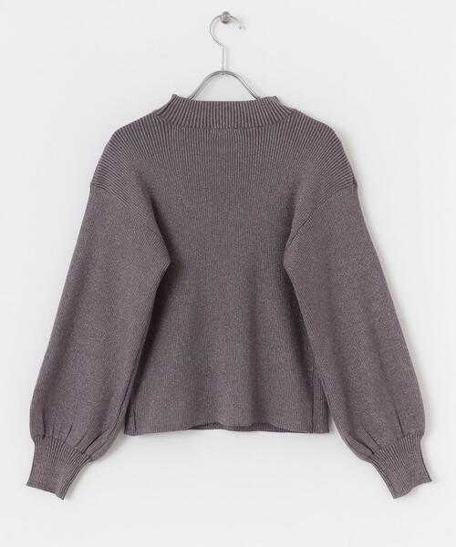ITEMS URBANRESEARCH（アイテムズ アーバンリサーチ）の「ラメリブニットプルオーバー（ニット/セーター・レディース・パープル/ブラック/アイボリー・FREE）」の6枚目の写真