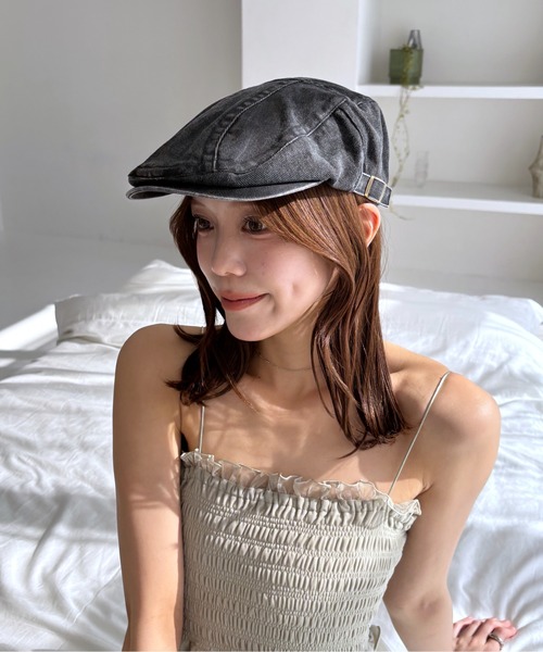 Heather（ヘザー）の「ハンチングキャップ　319858（ハンチング/ベレー帽・レディース・チャコールグレー/ブラック/グレー系その他・ONE SIZE）」の4枚目の写真