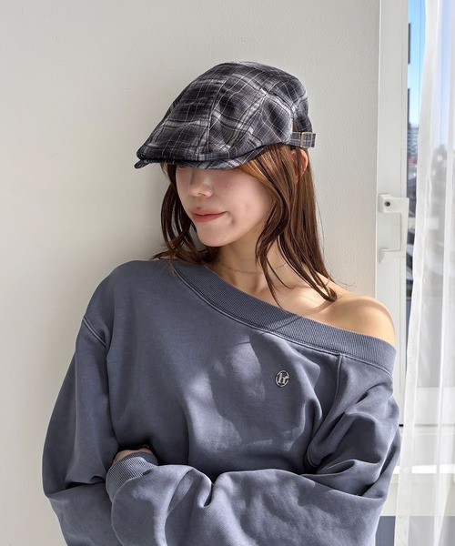 Heather（ヘザー）の「ハンチングキャップ　319858（ハンチング/ベレー帽・レディース・チャコールグレー/ブラック/グレー系その他・ONE SIZE）」の6枚目の写真