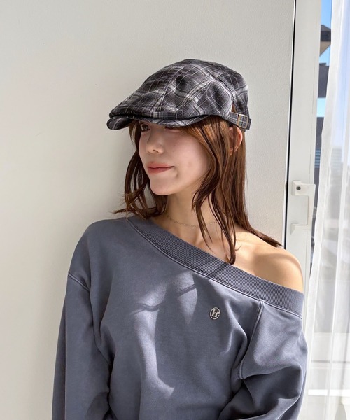 Heather（ヘザー）の「ハンチングキャップ　319858（ハンチング/ベレー帽・レディース・チャコールグレー/ブラック/グレー系その他・ONE SIZE）」の7枚目の写真