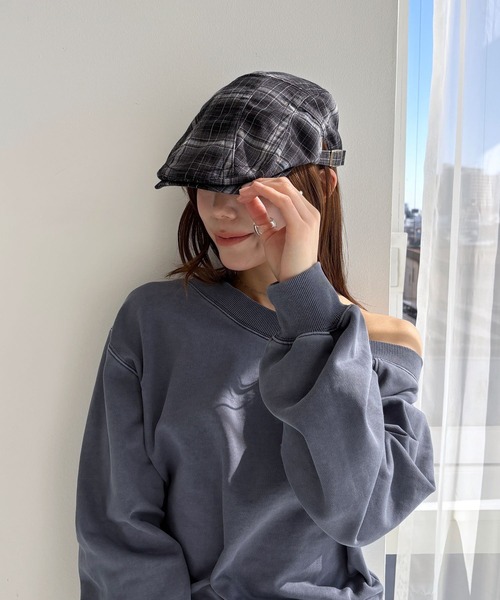 Heather（ヘザー）の「ハンチングキャップ　319858（ハンチング/ベレー帽・レディース・チャコールグレー/ブラック/グレー系その他・ONE SIZE）」の8枚目の写真