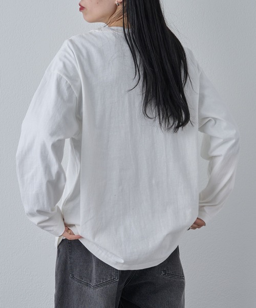 COLONY 2139（コロニートゥーワンスリーナイン）の「水彩画プリント長袖T（Tシャツ/カットソー・メンズ・ブラック/ホワイト・MEDIUM/LARGE）」の5枚目の写真