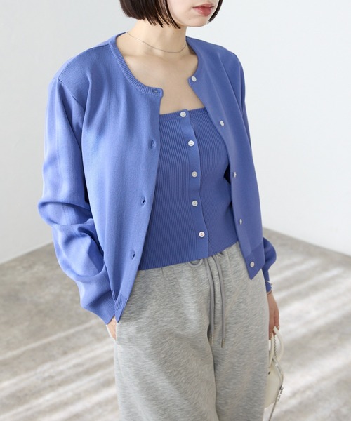 shiOri様❤️A10089♡Heather❤︎大人綺麗 リブニットカーディガン 40代 ファッション shiOri様❤️A10089♡Heather❤︎大人綺麗