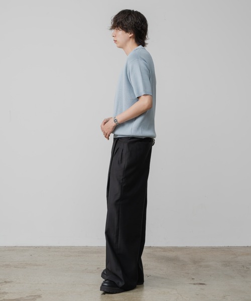 INTER FACTORY（インターファクトリー）の「DAIKI ハイゲージニットポロシャツ - made in INTER FACTORY -（ポロシャツ・メンズ・ブルー/ブラック・SMALL/MEDIUM/LARGE）」の14枚目の写真