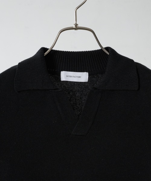 INTER FACTORY（インターファクトリー）の「DAIKI ハイゲージニットポロシャツ - made in INTER FACTORY -（ポロシャツ・メンズ・ブルー/ブラック・SMALL/MEDIUM/LARGE）」の21枚目の写真