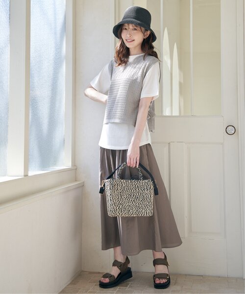 ikka(イッカ)の「【雑誌InRed6月号掲載】ベルクロスポーティーサンダル(サンダル・レディース・ブラック/オートミール・M/L)」の18枚目の写真