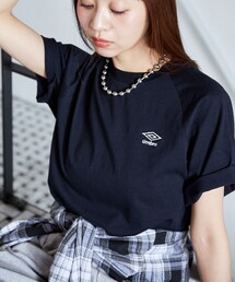 UMBRO | UMBRO × PUBLUX/アンブロ ワンポイント刺繍 リンガーTシャツ　限定展開(Tシャツ/カットソー)