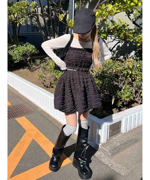 セール】【EC限定カラーあり☆】クリンクルバルーンスカート