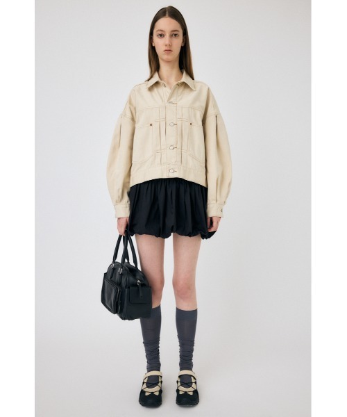 MOUSSY(マウジー)の「【セットアップ対応】TUCK SLEEVE DENIM ジャケット(デニムジャケット・レディース・ブルー/キナリ・FREE)」の6枚目の写真