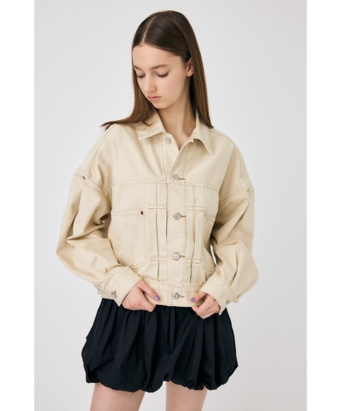 MOUSSY(マウジー)の「【セットアップ対応】TUCK SLEEVE DENIM ジャケット(デニムジャケット・レディース・ブルー/キナリ・FREE)」の21枚目の写真