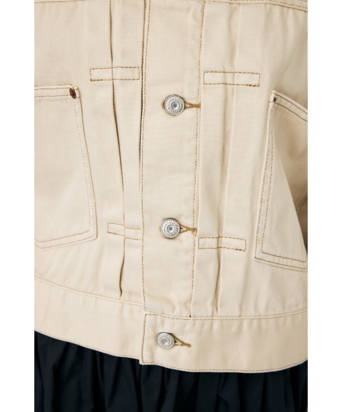 MOUSSY(マウジー)の「【セットアップ対応】TUCK SLEEVE DENIM ジャケット(デニムジャケット・レディース・ブルー/キナリ・FREE)」の18枚目の写真