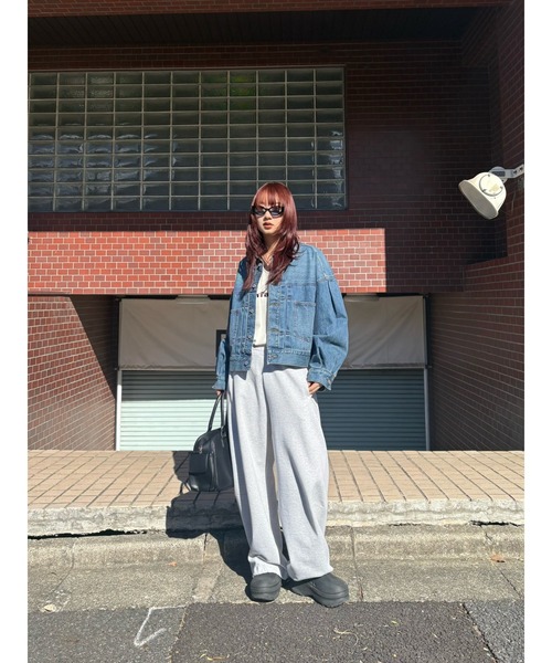 セール】【セットアップ対応】TUCK SLEEVE DENIM ジャケット（デニム