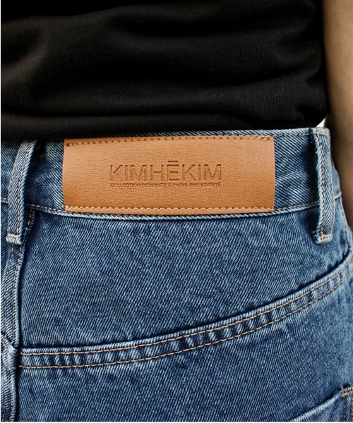 セール】【KIMHEKIM】Washed Wide Jeans (Blue)（デニムパンツ