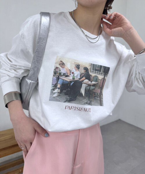 PARIS フォトロングTシャツ2（Tシャツ/カットソー）｜mystic