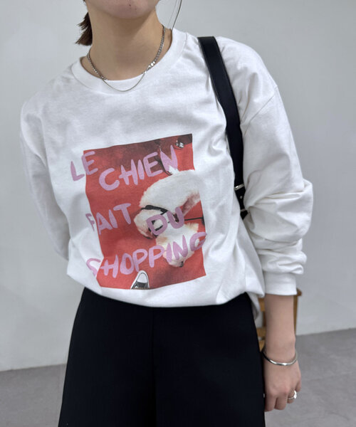 mystic(ミスティック)の「PARIS フォトロングTシャツ2(Tシャツ/カットソー・レディース・ベージュ/レッド・FREE)」の14枚目の写真
