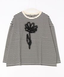 (BD)【BARNDOOR】チュール フリル 一輪挿し 長袖 Tシャツ