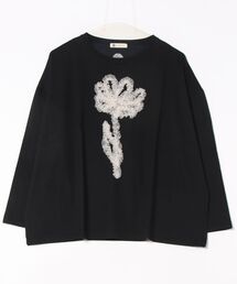 (BD)【BARNDOOR】チュール フリル 一輪挿し 長袖 Tシャツ