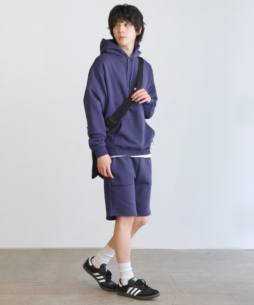 JACK PURCELL(ジャックパーセル)の「CONVERSE JACK PURCELL コーマ裏毛スウェットハーフパンツ(スウェットパンツ・メンズ・グレー/ブルー/ブラック・S/M/L)」の5枚目の写真