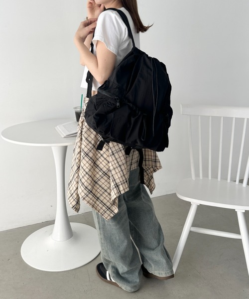 セール】【5色展開】ドローストリング大容量リュック（バック