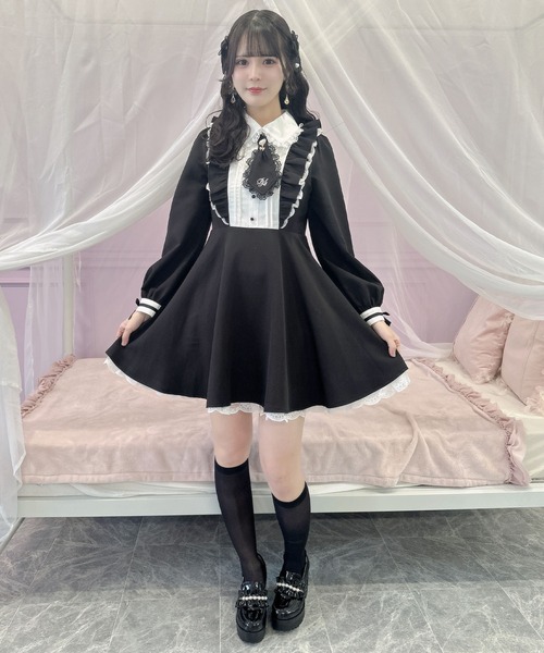 ROJITA（ロジータ）の「ロゴ入りネクタイ付きスリーブデザインワンピース（ワンピース・レディース・ピンク/ブラック/チェック・FREE）」の20枚目の写真