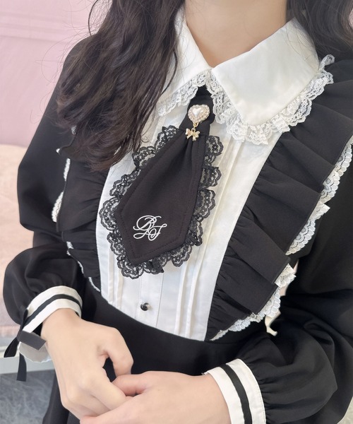 ROJITA（ロジータ）の「ロゴ入りネクタイ付きスリーブデザインワンピース（ワンピース・レディース・ピンク/ブラック/チェック・FREE）」の14枚目の写真