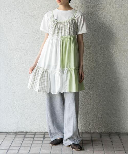 KBF（ケイビーエフ）の「パッチワークミニキャミワンピース（ワンピース・レディース・グリーン系その他/ブルー系その他/ブラック系その他・ONE）」の20枚目の写真