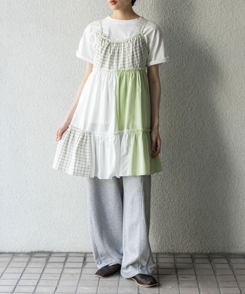 KBF パッチワークミニキャミワンピース KBF｜パッチワークミニキャミワンピース | Rakuten Fashion(楽天