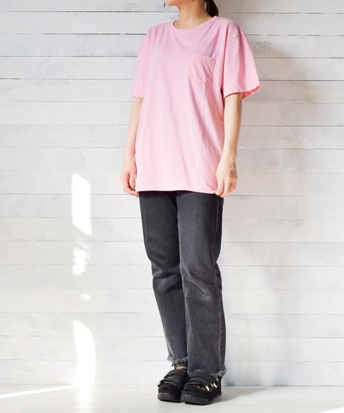 ARCHIVER(アーカイバ)の「【RS】無地半袖ポケット付きクルーネックTシャツ(Tシャツ/カットソー・レディース・ブラック/イエロー系その他/ピンク/カーキ/グレー・MEDIUM/LARGE/X-LARGE)」の20枚目の写真