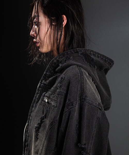 ジャケット・アウター Dig your own grave DIG YOUR OWN GRAVE】DENIM HOOD JKT / 【ディグユアオウングレイブ