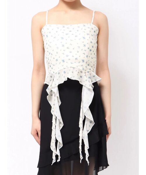 EMODA（エモダ）の「ハングラッフルキャミソール（Tシャツ/カットソー・レディース・ブラック/その他/ブラウン/その他1・FREE）」の4枚目の写真