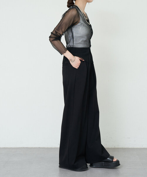 SHENERY（シーナリー）の「《WEB限定》《スタイルアップ効果抜群！》タックワイドパンツ（その他パンツ・レディース・ブラック/チャコールグレー/ライトグレー・38/34/36）」の9枚目の写真