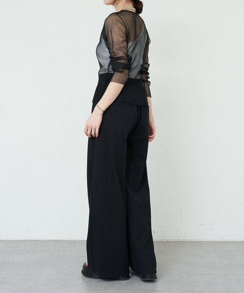 SHENERY（シーナリー）の「《WEB限定》《スタイルアップ効果抜群！》タックワイドパンツ（その他パンツ・レディース・ブラック/チャコールグレー/ライトグレー・38/34/36）」の11枚目の写真