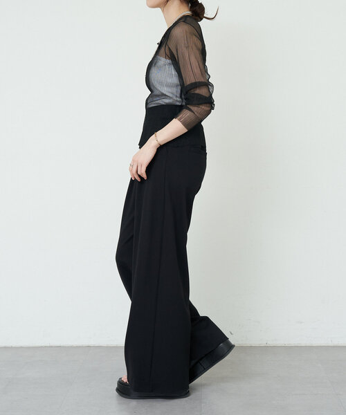 SHENERY（シーナリー）の「《WEB限定》《スタイルアップ効果抜群！》タックワイドパンツ（その他パンツ・レディース・ブラック/チャコールグレー/ライトグレー・38/34/36）」の12枚目の写真