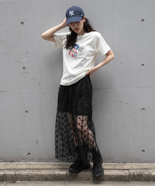 RAGEBLUE（レイジブルー）の「＜火曜び/TUESDAY＞コラボプリントTシャツ（Tシャツ/カットソー・レディース・オフホワイト/ブラック・FREE）」の8枚目の写真
